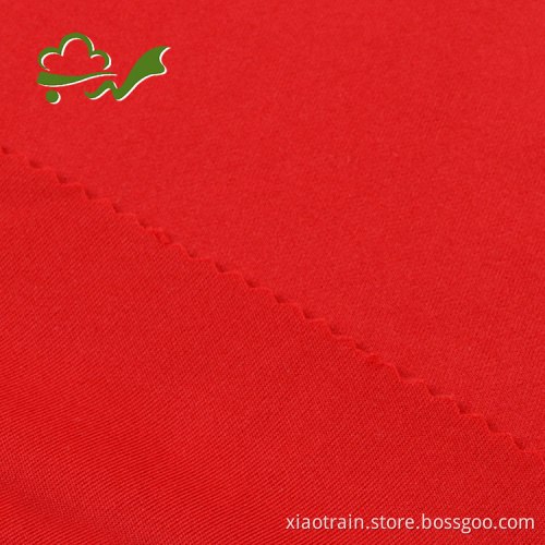 Tissu spandex de vêtement doux uni tricoté rouge